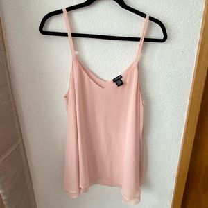 Torrid Chiffon Double Layer Swing Cami - Light Pink - 0